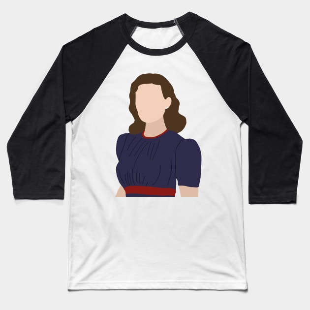 Peggy Baseball T-Shirt by CalliesArt